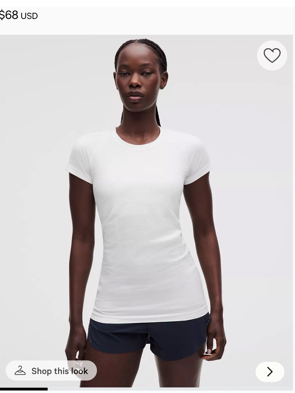 Lululemon Swiftly Tech Short-Sleeve Shirt 2.0 Hip Length in White Size 2